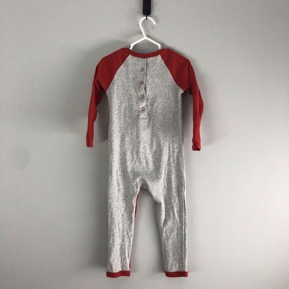 Disney Store‎ Baby Size 18-24 Months Gray Red Long Sleeve Mickey Mouse Pajamas - Picture 7 of 14
